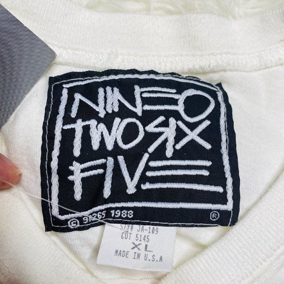 Vintage 80's Nine O Two Six Five Moose Lodge Graphic Print Men's XL White NWT - Picture 5 of 10